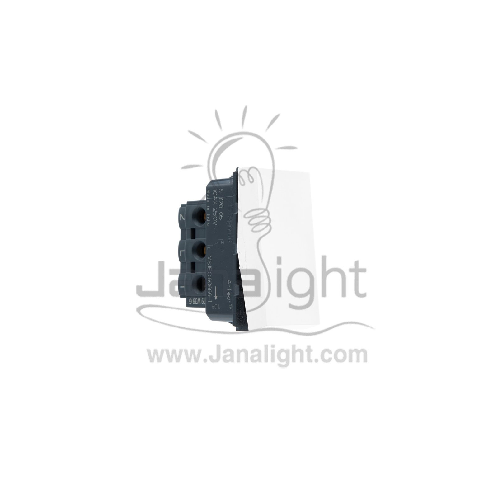 مفتاح ديفياتير ليجراند ابيض Legrand Two-Ways Switch 10AMP, White